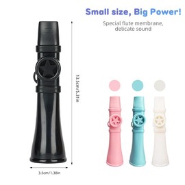 Kazoo - Unlock a World of Music and Joy Multifunction Black Durable Carbon Simple Design for Kids Easy Play Perfect Gift Boosts Confidence Enhances Language Skills