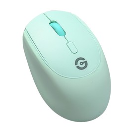 GETTTECH Mouse Inalámbrico con Diseño Ergonómico de Gel de Silicona para Windows y MacOS, 2 Botones + Rueda de Desplazamiento, Sensor FCT3065, Resolución 800/1200/1600dpi - Ratón Inalámbrico. Verde.