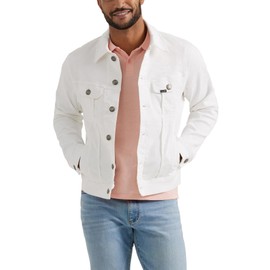 Lee Extreme Motion Rider Men's Denim Jacket, White/Opulent Garden