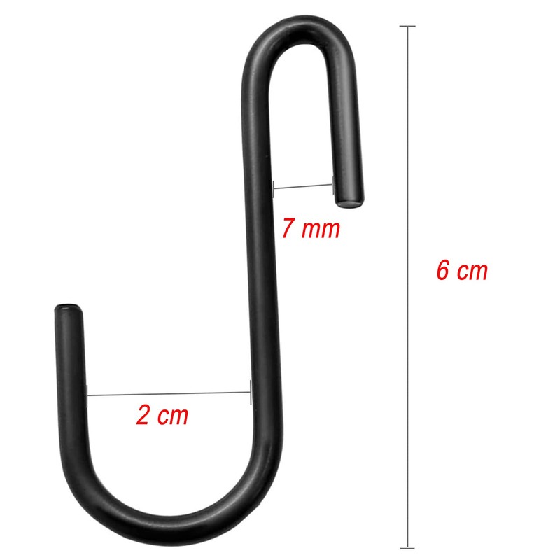 Baoswi Pack of 20 Heavy Duty S Hooks 6cm S