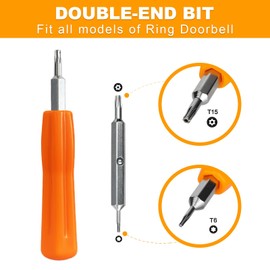 Doorbell Screwdriver Replacement, Doorbell Security Screws,T6 Screwdriver Fit Doorbell, 2nd Generation, Doorbell 2 / pro Doorbell 3 Doorbell 4 Doorbell Plus and Pro & Elite Doorbell Security Screw