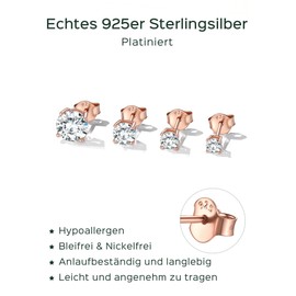 ChicSilver 925 Sterling Silver Glitter Stud Earrings Set with Zirconia + Colourful Round Topaz Stud Earrings Fan Shape Stud Earrings Crystal Colourful Jewellery for Wife Mother as Gifts, Cubic