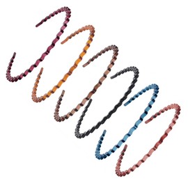 PACKOVE 6Pcs Assorted Hair Shower Headbands for Women Comfortable Elastic Resin for Spa Days and Bathing Simple Hair Accessories