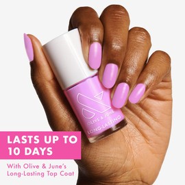 Olive & June Long-Lasting Nail Polish Gel-Like Finish No Lamp Needed Lasts up to 10 days Salon-Quality Color at Home 15-Free, Vegan & Cruelty-Free Chip-Resistant Shine Fierce & Loving