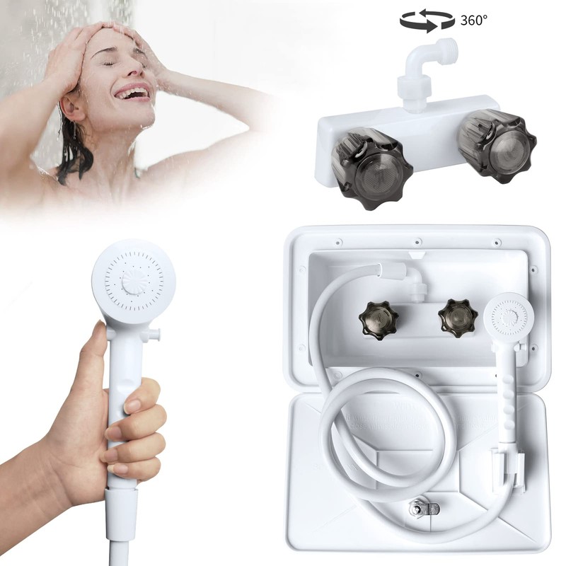 EXCELFU RV Outdoor Shower RV Exterior Shower Box Kit with