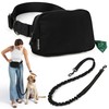 Hands Free Dog Leash with Belt Bag (Black)
