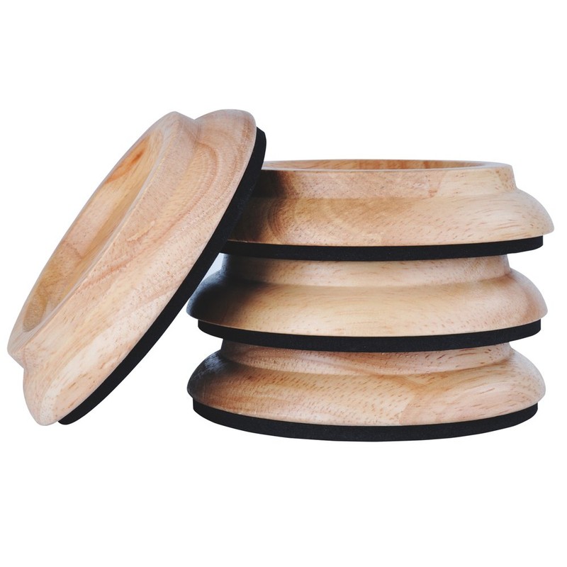 KingPoint Hard Wood Piano Coasters Set of 4