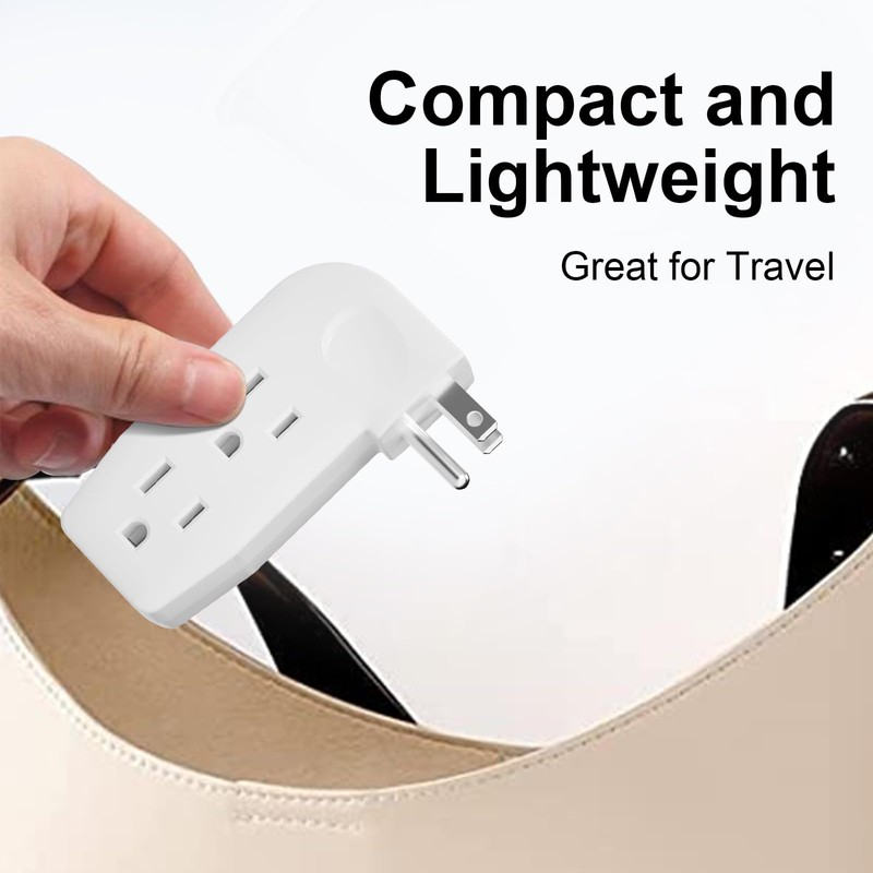Adaptador divisor de pared vertical de 3 vías con 3