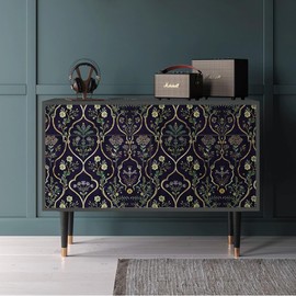 Jeweluck Floral Peel and Stick Wallpaper Vintage Floral Contact Paper 15.7inchx118.1inch Boho Floral Wallpaper Contact Paper Peel and Stick Removable Self Adhesive Wallpaper for Bedroom Decorative