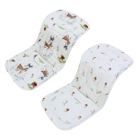 LAT Universal Pram Liner, Baby Pushchair Seat Liners, Cotton Double-Sided Use Baby Stroller Cushion Pad, Stroller Seat Pad for Toddler Infant 78x34cm