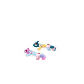 Colorful Chameleon Squeaky Chew Toy for Puppies (Purple)