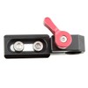 Camvate Nato Rail Single 15 mm Rod Clamp (Red)