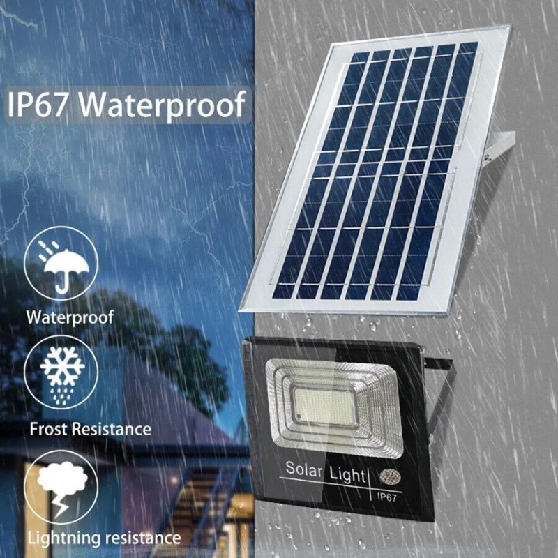 UMEXUS 600W LED Solar Flood Lights Outdoor Street Light Dusk