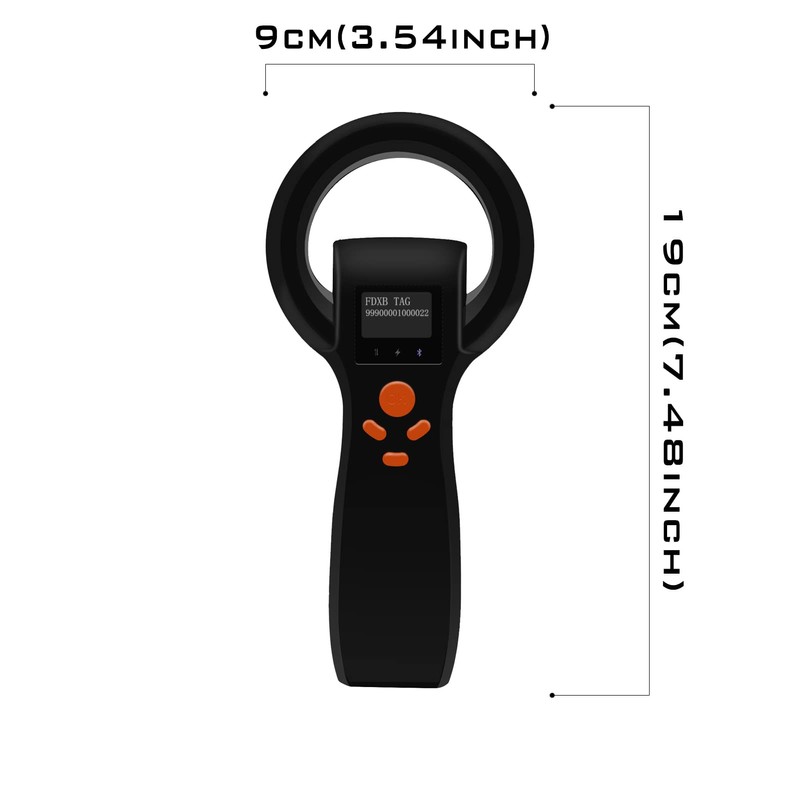 Smoostart Universal Pet Microchip Scanner, FDX-A/FDX-B/HDX Pet Dog Microchip Reader