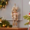 16-Inch Hollywood Platinum and Gold Glitter King Nutcracker