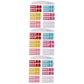 Minkissy 3sets Unique Nail Art Sticker DIY Manicure Decoration Glitter Press-on Decal for Women Ladies 6sheets*3