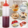 Katfort Condiment Squeeze Bottles Ketchup Dispenser, 6 Pack 32oz Squeeze