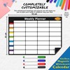 Magnetic Whiteboard for Fridge: Multi-Functional Landscape Weekly Planner, Meal Planner,