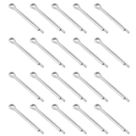 sourcing map 100Pcs 5mmx50mm Zinc-Plated Carbon Steel Cotter Pin, Split Pin Fastener Clips Split Cotter for Household Appliances, Sports Equipment, Car Mechanics Repair (White)
