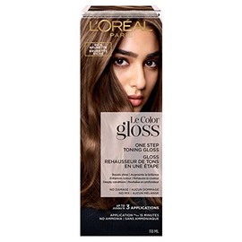 L'Oreal Paris Brillo de cabello tonificante en un solo paso, para uso en casa, aumenta el brillo, mejora el color, acondicionamiento, neutralización d