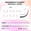 NAGARAKU Bottom False Eyelashes Extensions Lower Eyelash Individual Classic 1:1