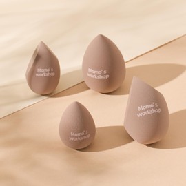 Momo's Workshop 4pcs Makeup Sponges,Face Sponge for Foundation & Concealer, Makeup on Details Targeted, Travel Friendly & Reusable