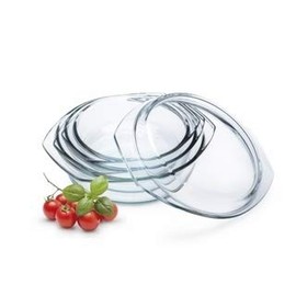 Simax Casserole Dish Set, Set of 3 Casserole Dish with Lid, Round Glass Cookware, Borosilicate Glass, Made In Europe 0.75 Quart, 1 Quart and 1.5 Quart Baking Dishes…