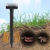 2pcs Garden Solar Powered Ultrasonic Repeller Pest Rodent Mouse Mice