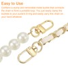 sourcing map Leather Wristlet Strap, 350mm/14-inch Imitation Pearl Short Handle