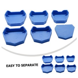 Mobestech 6pcs Dental Plaster Mold Base Set with Notches Dental Model Base for Clinics and Labs Easy to Separate Chemical- Long-