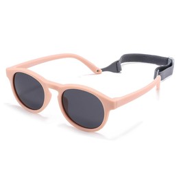 FBHLZ Baby Round sunglasses with Strap outdoor sun protection sunglasses suitable for boys and girls in 0-36 months