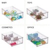 mDesign Plastic Kitchen and Pantry Organizer with Divided Drawer -