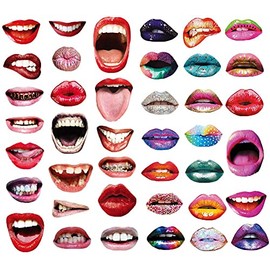 Funny Happy Birthday Photo Booth Props , Happy Birthday Photo Props (Funny Lips Birthday , Wedding Photo Booth Props)