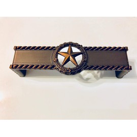 Star with Barbwire Pull ORB Western Cabinet Hardware Drawer PULLS