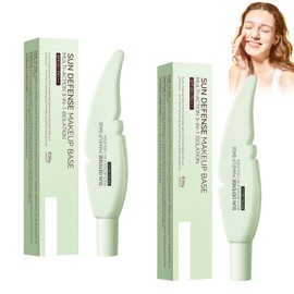 2 Stück Sonnencreme, Makeup Base SPF 30+ PA+++, Feuchtigkeitscreme, 3 in 1, Sonnenschutz Bis hin zur Make-up-Basis, Sunscreen, Sehr Leichte und Rückstandslose Sonnencreme