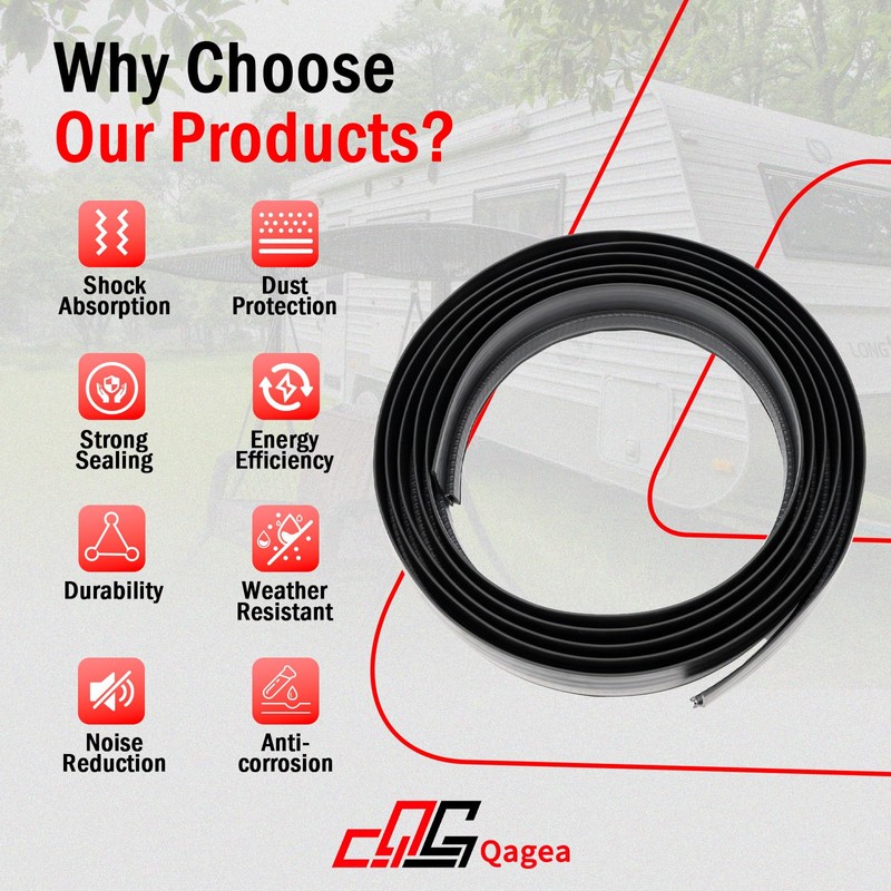 Qagea 018-546 RV Slide Out Clip Rubber Seal Weather Stripping