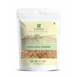 SAMYAM Gotu Kola Powder - 500g Pack | Centella asiatica, Herbal Supplement for Stress and Concentration