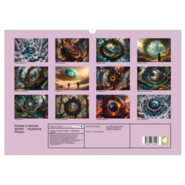 Portals in Foreign Worlds - Mystical Gates (Wall Calendar 2026 DIN A3 Landscape), CALVENDO Monthly Calendar