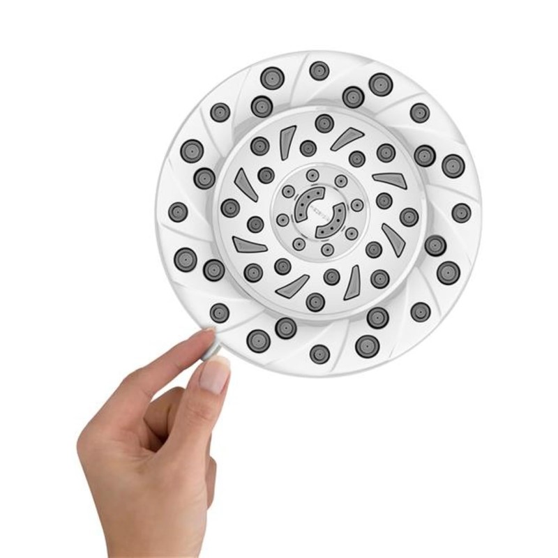 Rainfall 6 Setting Wall Mount Showerhead - with PowerPulse Massage,