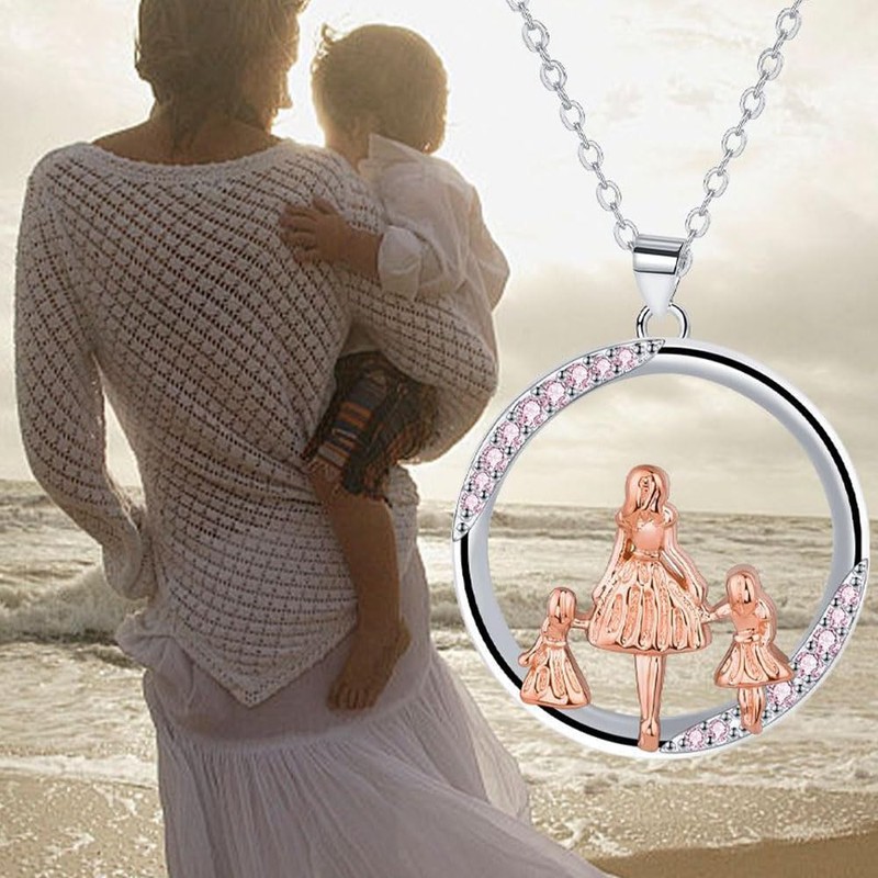 ZKZFCAI Gift Daughter Necklace from Dad/Mom 925 Sterling Silver Heart