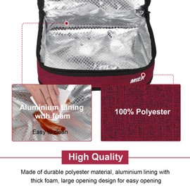 MIER Kleine Lunch-Tasche Mini Kühltasche für unterwegs 3,5L Leichte Picknicktasche Damen und Herren für Arbeit, Schule, Auto, Picknick, Strand