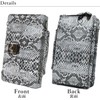 Belkut 1181315-F-d04 Python Black Long Wallet, Men's Wallet, Bag, Integrated