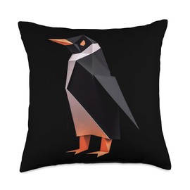 Origami Master Folding Paper Craft Origami Penguin Japanese Art Paper Folding Artist Throw Pillow, 18x18, Multicolor