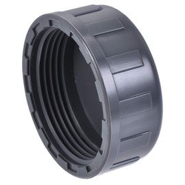uxcell 1-1/2PT Pipe Fitting Cap, PVC Round Female Thread Hose Connector, for Garden and Outdoor Water Pipes End, Gray