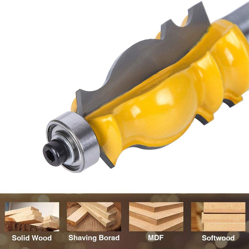 Mesee Architectural Molding Router Bit, 1/2 Inch Shank Woodworking Trimming