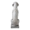 Glitzhome GH20382 Labrador Retriever Dog Statue on Rectangular Base Garden