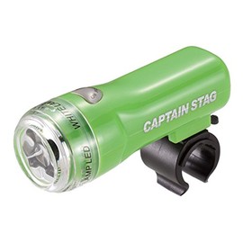 Captain Stag Y-4616 3 LED Light, 227 SLIM [No Tools Required] Waterproof Bicycle Light Green