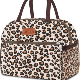 Coobiiya Large Capacity Reusable   Cooler   for Women and Men for Work/Office/Picnic/Travel/School Lunch Bag Durable lunch bag women lunch bags women nurse lunch bag work lunch bag TikTokShopBacktoSchool:_2 Pack Leopard