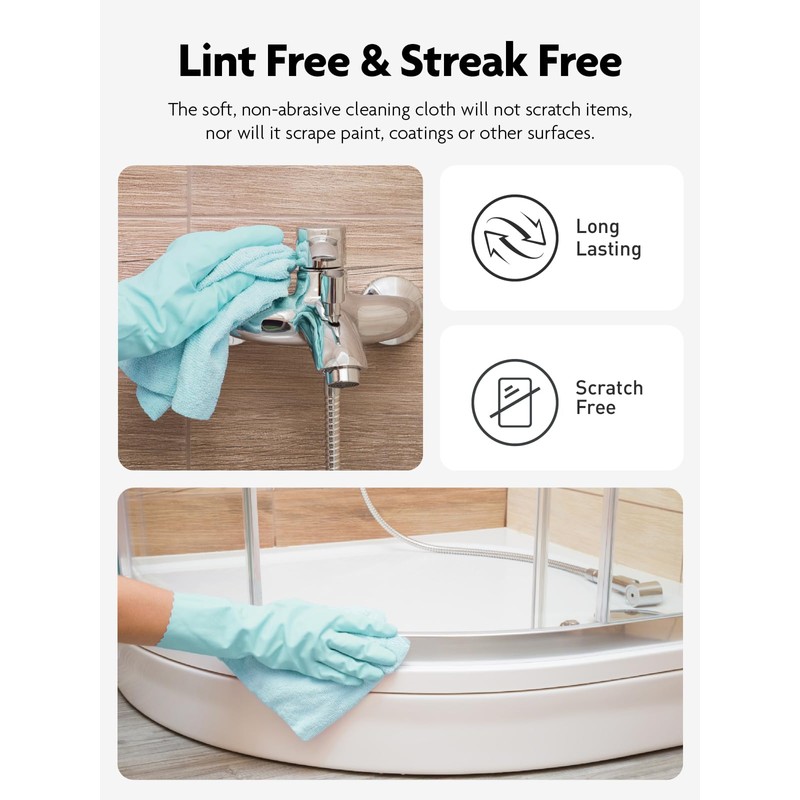 Fantasticlean Microfiber Cleaning Cloth Roll -75 Pack, Tear Away Microfiber