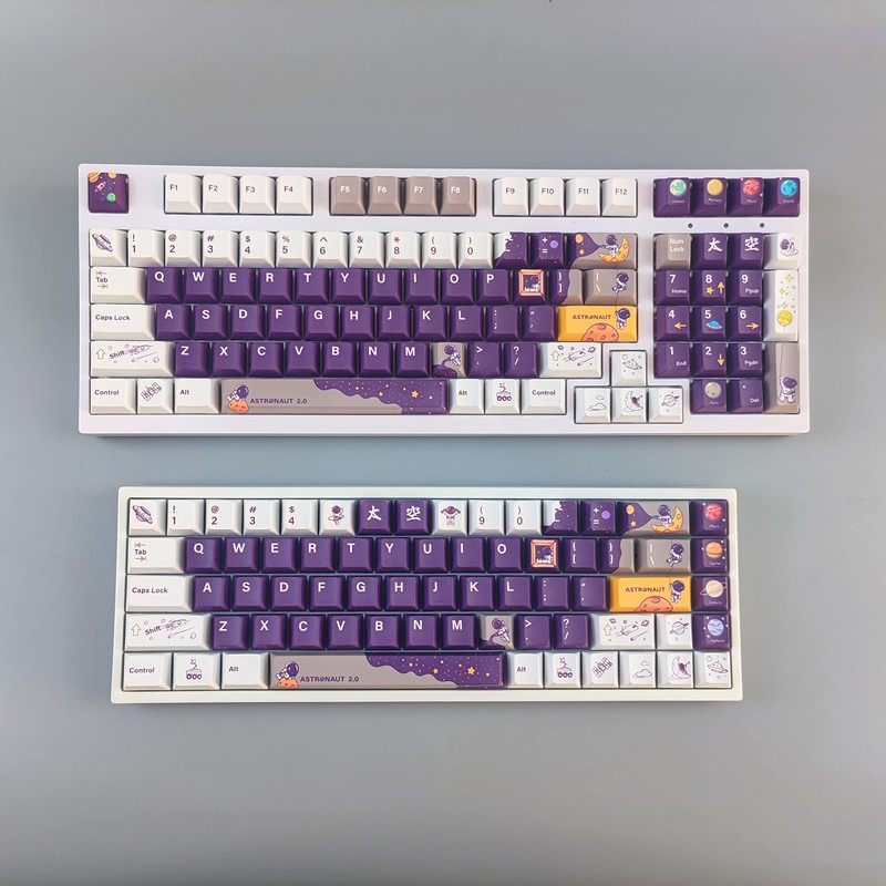 daixiahu Keycaps - Astronaut Theme, Cherry Height, 142 Keys, PBT